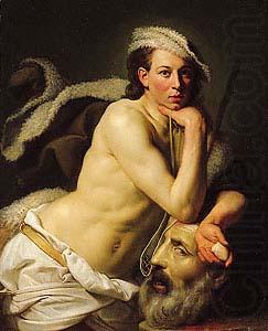 Self portrait as David with the head of Goliath,, Johann Zoffany